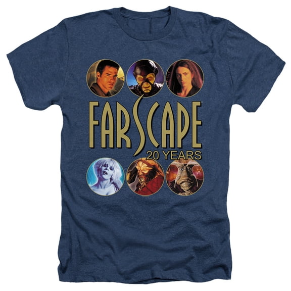 Farscape 20 Years Adult Heather T-Shirt Navy