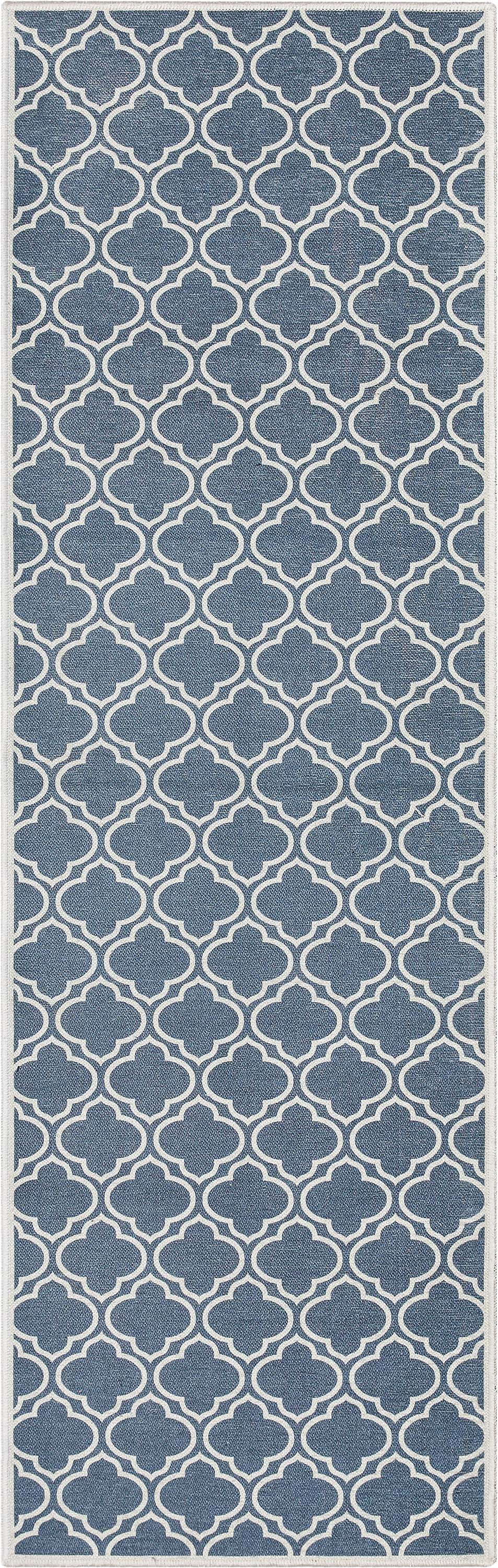 Well Woven Apollo Lattice Modern Moroccan Charcoal Grey 2'3" x 7'3" Runner Machine Washable Rug