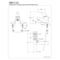 thumbnail image 2 of Kingston Brass KB518 Single-Handle 4 in. Centerset Bathroom Faucet, Brushed Nickel, 2 of 2