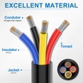 thumbnail image 2 of Cable NAOEVO, calibre 18, 4 conductores, 18 AWG, PVC trenzado de 4 núcleos, 2 of 6
