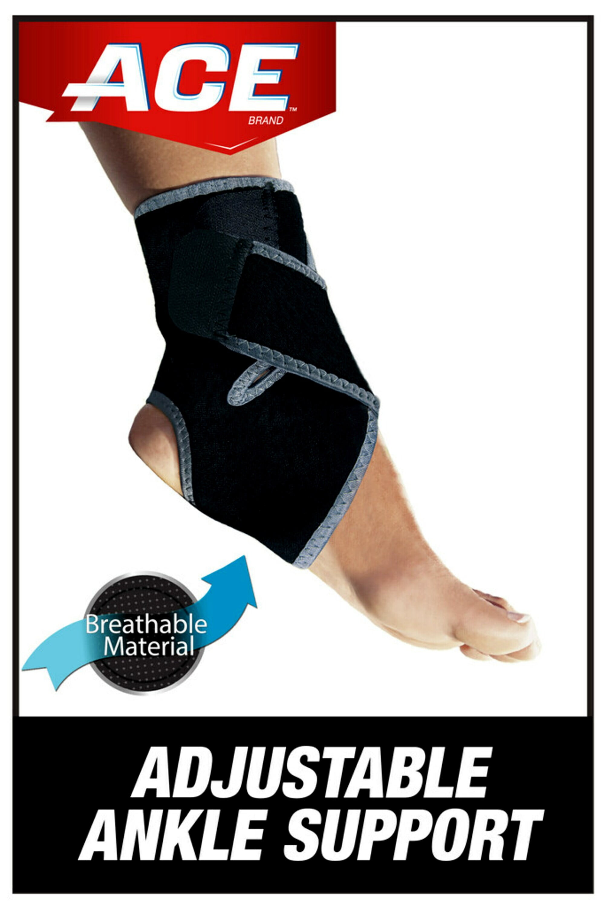 ACE Brand Neoprene Ankle Support, Adjustable, Breathable