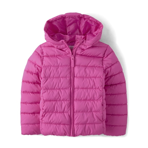 The Children's Place Girls Long Sleeve Hooded Puffer Jacket, Sizes XS-XXL