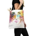thumbnail image 3 of ASHLEIGH Abstract Fashion Woman with Sunglasses Portrait Canvas Tote Bag Tote Shopping Bag Washable Grocery Tote Bag, Craft Canvas Bag for Women Men Kids, 3 of 3