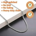 thumbnail image 5 of FindChic Cuban Chain for Men Stainless Steel Necklaces Curb Link Chains Gifts for Dad Husband, 3.5mm/30'', 5 of 7