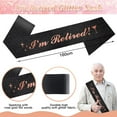 thumbnail image 2 of YANSION Retirement Gifts for Women, Retirement Decorations Retired Crown Crystal Tiara, I'm Retired Sash, Black Rose Gold Happy Retirement Balloons, Cake Topper for Retirement Party Leaving Gifts, 2 of 8