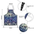 thumbnail image 3 of Blue Purple Butterfly Pattern Kids Aprons for Girls and Boys,Adjustable Neck Strap Toddler Aprons for Kids Cooking Baking, 3 of 6