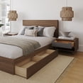 thumbnail image 4 of Nexera Milo 4-Piece Reversible Storage Bedroom Set, Brown, Queen, 4 of 6