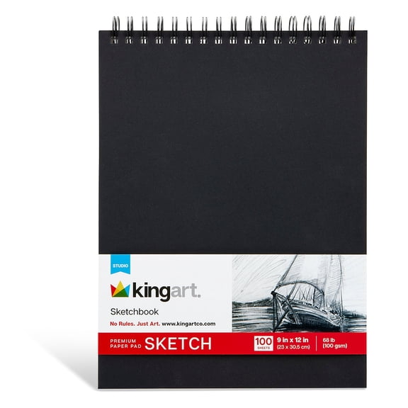 KINGART® Sketchbook 9" x 12" - 100 Sheets