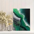 thumbnail image 2 of Abstract Emerald Green Swirl Canvas Print, for Living Room, Office, Hotel, Dining Room Decor, 2 of 8