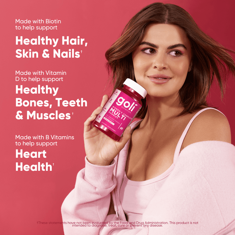 Goli Nutrition Women's Complete Multi Gummies with Biotin, 60 Count