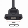 thumbnail image 2 of CY Type-A USB 3.0 Female to Micro 3.0 Type-B Female Screw Mount Type Extension Cable 5Gbps, 2 of 6