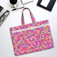 thumbnail image 6 of Kdxio Colorful Donuts 1 File Tote Document Bag Business Briefcase Bag Document Organizer Tote Briefcase for Letter A4 Files Business Teacher Office Bag, 6 of 8