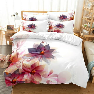 MOTNTD Floral Duvet Cover Twin Soft Cotton Bedding Set Twin Aesthetic  Shabby Chic Girls Flower Pattern Duvet Cover Set 3 Piece Breathable Garden  Botanical Comforter Cover with 2 Pillowcases - Yahoo Shopping