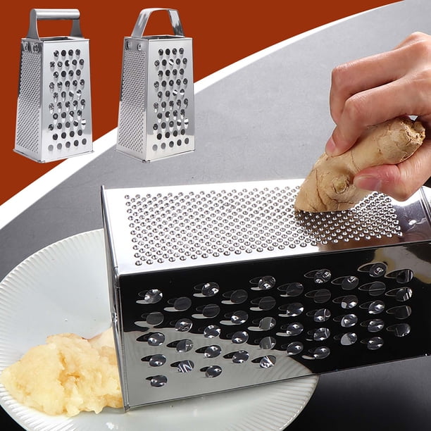 Rallador Rallador de verduras de acero inoxidable de 4 caras,utensilio de cocina multiusos para rallar,cortar y picar (1 pieza) Rkxzt