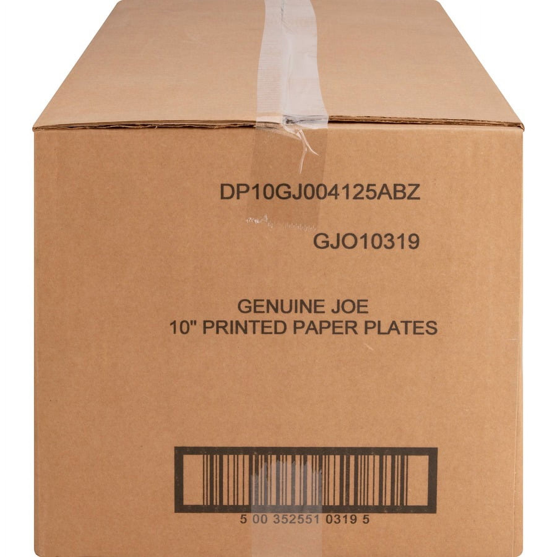 Genuine Joe Printed Paper Plates - 125 / Pack - Disposable - Assorted - 500 / Carton