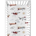 thumbnail image 2 of Juego de sábanas para cuna Sweet Jojo Designs Vintage Airplane Boy, 2 of 6