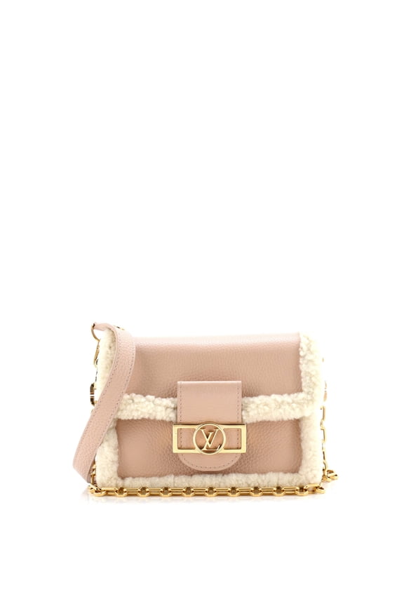Pre-Owned Dauphine Shoulder Bag Leather with Shearling Mini By Rebag