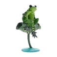 thumbnail image 2 of Figura de pareja de ranas, adorno hecho a mano, decoración novedosa, artesanía animal única A, 2 of 9