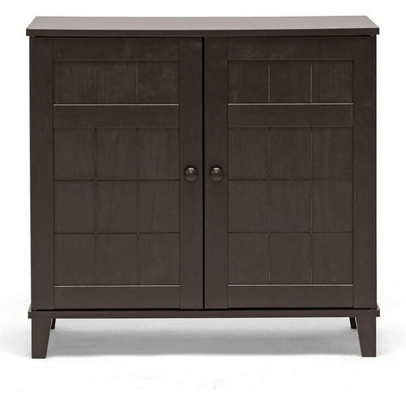 Pemberly Row Shoe Cabinet in Dark Brown