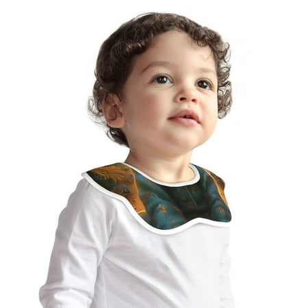 

Junzan 360° Rotate Organic Cotton Baby Bibs Unisex Baby Bibs For Toddler Adjustable With Snaps Super Soft Baby Bibs For Boys And Girls-Sunflower Meditating Cat