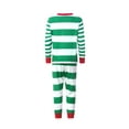 thumbnail image 3 of Matching Family Christmas Pajamas Sets Onesie Striped Print Long Sleeve Sleepwear, 3 of 7