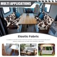 thumbnail image 3 of Cow Print Rv Dinette Cushion Covers Portable Bench Cushion Cover with 1 Backrest Cover & 1 Bench Cover Loveseat Slipcovers for Travel Trailer Couch for Kids, Dogs, 3 of 7