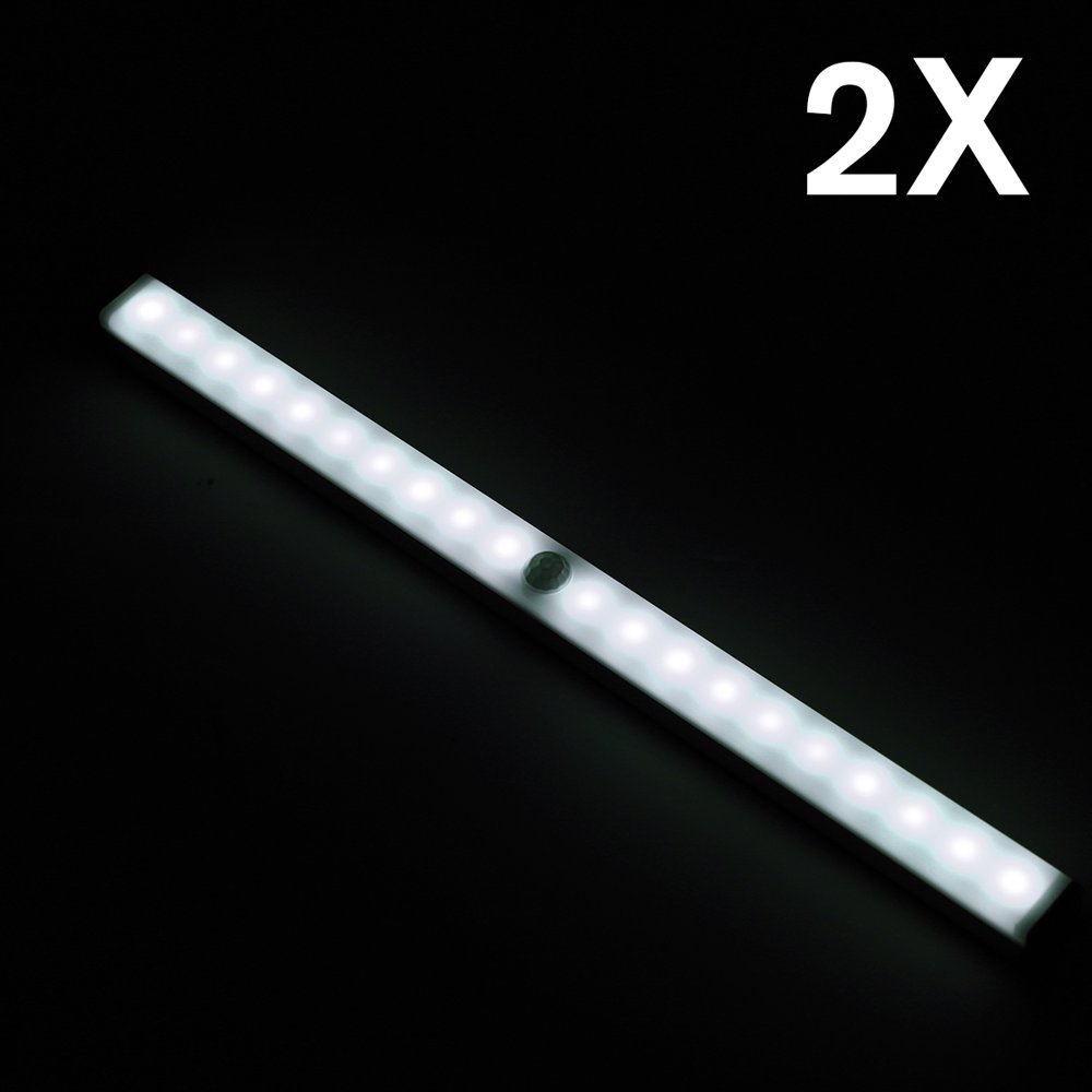 2 Pack LED Under Closet Light Bar USB Rechargeable Light