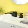 thumbnail image 2 of Single Handle Bathroom Faucet 8 in. Widespread with cUPC Hose in Matte Black, 2 of 9