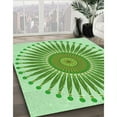 thumbnail image 2 of Ahgly Company Indoor Square Patterned Light Green Area Rugs, 3' Square, 2 of 6