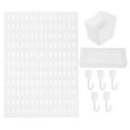 thumbnail image 1 of 1 Set Pegboard Combination Kit Kitchen Wall Mounts Organizer Punch Free Pegboard Wall Rack for Utensils, 1 of 8