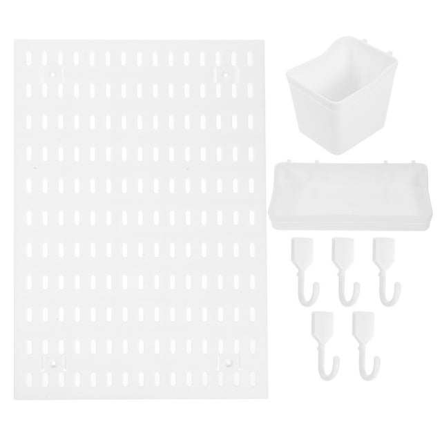 1 Set Pegboard Combination Kit Kitchen Wall Mounts Organizer Punch Free Pegboard Wall Rack for Utensils