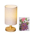 thumbnail image 1 of Lámpara de mesa Dormitorio para el hogar Tablas de luz Lámparas nocturnas Plantas Material Material Luces de escritorio con tela de lino Shade Solid Wood Base Tipo 2 Vogacara HA011266-02B, 1 of 7