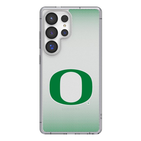 Oregon Ducks Linen Logo Galaxy Clear Case