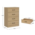 thumbnail image 4 of Mainstays Ardent 4 Drawer Dresser, Euro Oak, 4 of 18