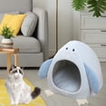 thumbnail image 3 of Cómoda cama para gatos Cama lavable para gatos de interior o perros, cachorros, gatitos, gatitos, conejos, fondo antideslizante S SM SunniMix Perrera lavable con cama nido, 3 of 7