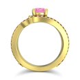 thumbnail image 4 of 2.50 Carat Beautiful Round Cut Pink Sapphire & Garnet Gemstone Engagement Ring for Women Solid 18K Yellow Gold Size 3 by Diamond-Capitals, 4 of 8
