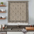 thumbnail image 4 of Beige Boho Sheer Curtains 72 Inches Long, Vintage Floral Abstract Art Ethic Tribe Light Filering Curtains, Breathable Simi Curtain Privacy Drapes for Living Room Bedroom Lightweight Window Treatment, 4 of 9