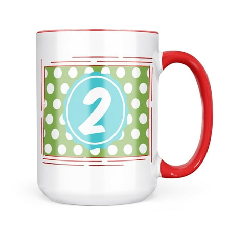 

Neonblond Monogram 2 Green Polka Dots Mug gift for Coffee Tea lovers