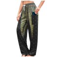 thumbnail image 1 of WILLBEST Pantalones Casuales elegantes para Mujer, Pantalones Harén de Cintura Elástica a La Moda con Bolsillo, Pantalones Holgados y Cómodos con Estampado para Uso Diario. Mediana, 1 of 6