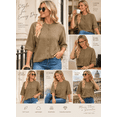 thumbnail image 6 of Eytino Womens Cardigans Knitted 3/4 Sleeve Button Down Sweater Lightweight Casual Loose Fall Streetwear, 6 of 10