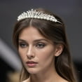 thumbnail image 3 of SAMKY Handmade Bridal Tiara Rhinestone Crystal and Pearl Crown for Weddings and Prom, 3 of 6