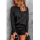 thumbnail image 3 of ABPHQTO Conjunto de dos piezas de top y pantalón corto de punto acanalado negro para mujer, 3 of 5