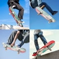 thumbnail image 5 of Complete Skateboards for Beginners,7 Layer Canadian Maple Double Kick Deck,31''Pro Cruiser Abstract Skate Board, 5 of 5