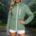 thumbnail image 4 of HAiming Womens Waterproof Jackets Long Sleeve Casual Zip up Casual Workout Jackets with Pockets Winter Outdoor Jackets, 4 of 9