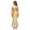 thumbnail image 2 of Haitryli Girls' Sequin Dance Clothes Set Hip Hop Jazz Modern Dancing Outfits Theme Party Dancewear Recital Suit Gold 16, 2 of 7