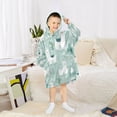 thumbnail image 6 of Wearable Blanket with Sleeves and Pocket Oversized Hooded Sweatshirt 3-14 YR Cute Cartoon Llama Pattern S, 6 of 7