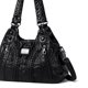 thumbnail image 1 of Bolso bandolera de piel sintética para niñas, versátil, retro, con bandolera (negro), 1 of 3