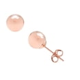 thumbnail image 2 of A&M 14K Rose Gold Ball Stud Earrings for Women, Lightweight Push-Back, 3mm–9mm Sizes, Gift Box Included, 2 of 6