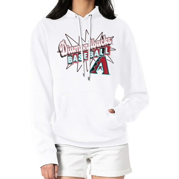 Women's Starter  White Arizona Diamondbacks Drive-In Pullover Hoodie