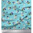thumbnail image 1 of Soimoi Poly Georgette Fabric Leaves & Floral Artistic Print Fabric by The Yard 42 Inch Wide, 1 of 3